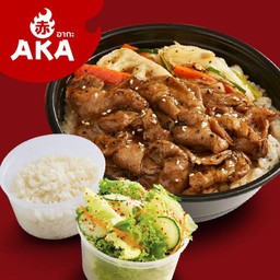 ชุดข้าวหน้าหมูพริกไทยดำ