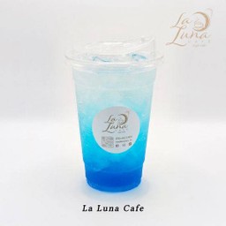Blue lychee soda