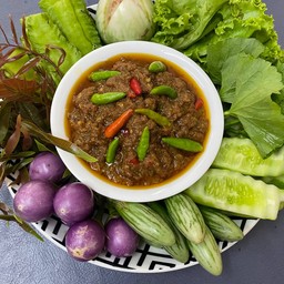 กะปิคั่วกุ้งสับสูตรโบราณ