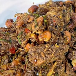 ไตปลาผัดแห้งปลาชะบะ เยอะอร่อยมาก