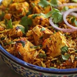 ข้าวผัดแม็กซิกันกับไก่