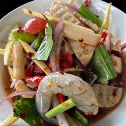 เหลาหมูยอกุ้งสด