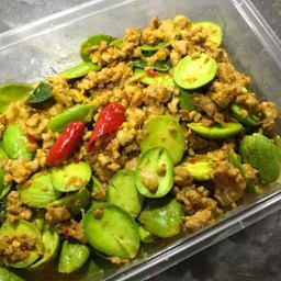 สะตอผัดพริกแกงหมูสับ/ไก่สับ