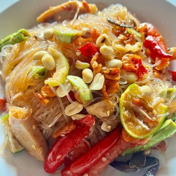 ตำวุ้นเส้น  หมูยอ