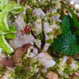 หมูกุ้งสะดุ้งมะระสด