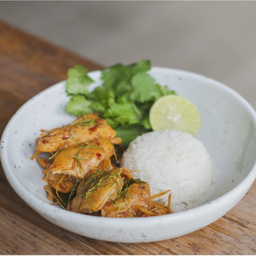 ข้าวต้มยำไก่ผัดแห้ง