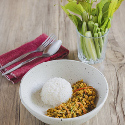 ข้าวคั่วกลิ้งหมู