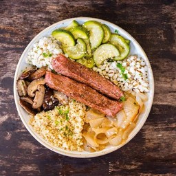 Vegan Sausage Quinoa Bowl