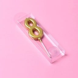 เทียนปักเค้กตัวเลขสีทอง เลข8