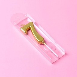 เทียนปักเค้กตัวเลขสีทอง เลข7