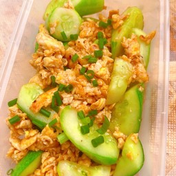 Stir Fried Cucumber With Egg