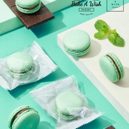 Mint Choc-Chip Macaron
