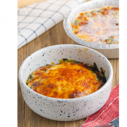 ผักโขมอบชีสเบค่อน