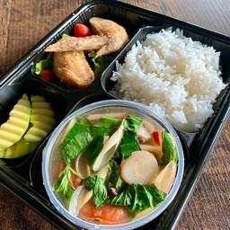 ข้าวต้มแซ่บกระดูกอ่อน+ปีกไก่