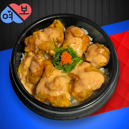 ข้าวไก่ทอด ซอสสไปซี่มาโย