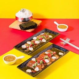 Set แซลมอนดอง+กุ้งดองซีอิ๊ว