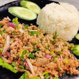 ข้าวลาบหมูสับ