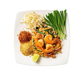 ผัดไทยกุ้งสด