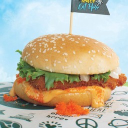 เบอเกอร์กุ้ง ×  ซอสไข่กุ้ง