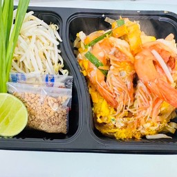 ผัดไทยวุ้นเส้นกุ้งสด