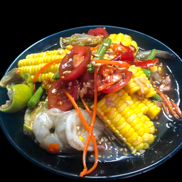 ตำข้าวโพดกุ้งสด