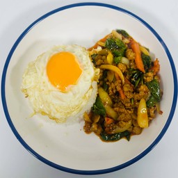 ข้าวราดผัดพริกเผา