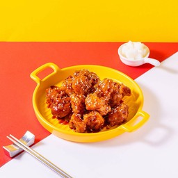 ไก่กรอบเคลือบซอสเกาหลี