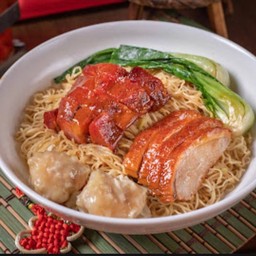 15  บะหมี่ไข่/บะหมี่หยกเกี้ยวกุ้งเป็ดย่าง+หมูย่าง