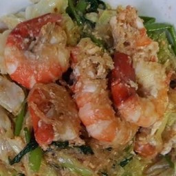 สุกี้แห้งกุ้ง