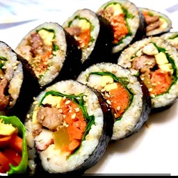 คิมบับไส้ไข่+หมู