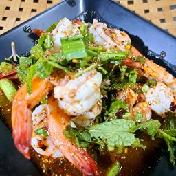 ลาบกุ้งสุก