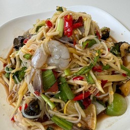 ตำมั่วกุ้งสด