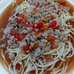 สปาเก็ตตี้ราดซอสหมูสับ(แยกซอส)