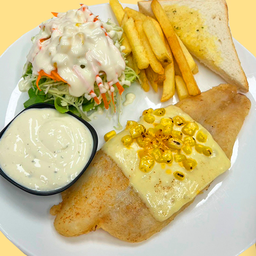 DL สเต็กปลาดอลลี่ชีสข้าวโพด