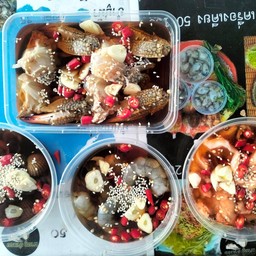 กุ้งแช่น้ำปลาพร้อมหอมเจียว