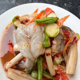 ตำไหลบัวกุ้งสด