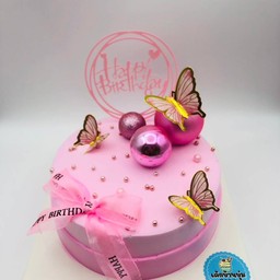 เค้กมินิมอล1ปอนด์สีชมพู