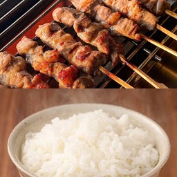 เนื้อย่างโคขุนเสียบไม้10 แถมฟรีข้าวสวย1