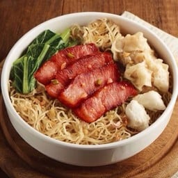 บะหมี่หมูย่างหมูกรอบ