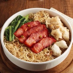 บะหมี่หมูย่างเกี๊ยวกุ้ง