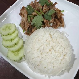 ข้าวหมู ไก่ กระเทียม