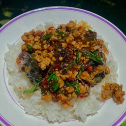 กะเพราไข่เยี่วม้า