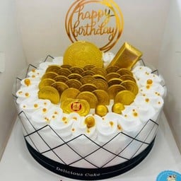 เค้กแต่งเงินทองขนาด1ปอนด์