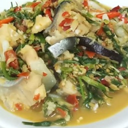 ปลาปึ่ง ห้วยซัน หมกหม้อ(ปลาเทโพ)