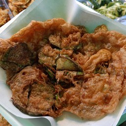 ไข่เจียวมะเขือยาว(ไข่ไก่2ฟอง ไม่ใส่แป้ง)