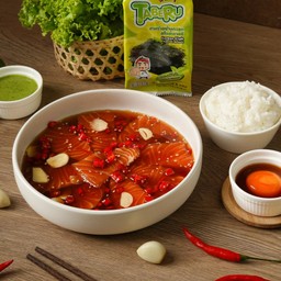 เซต แซลมอนดองซีอิ๊ว + ไข่ดอง