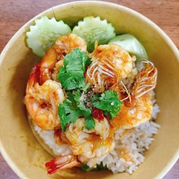 ข้าวกุ้งกระเทียม