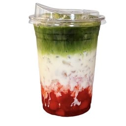 ชาเขียวนมสด สตรอเบอร์รี่