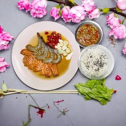 ผสมกุ้งมอน+ข้าวญี่ปุ่น