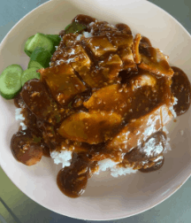 ข้าวหมูแดง+หมูกรอบ